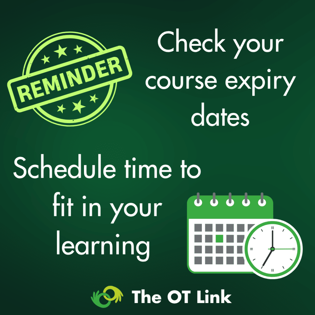 Reminder to check your course expiries